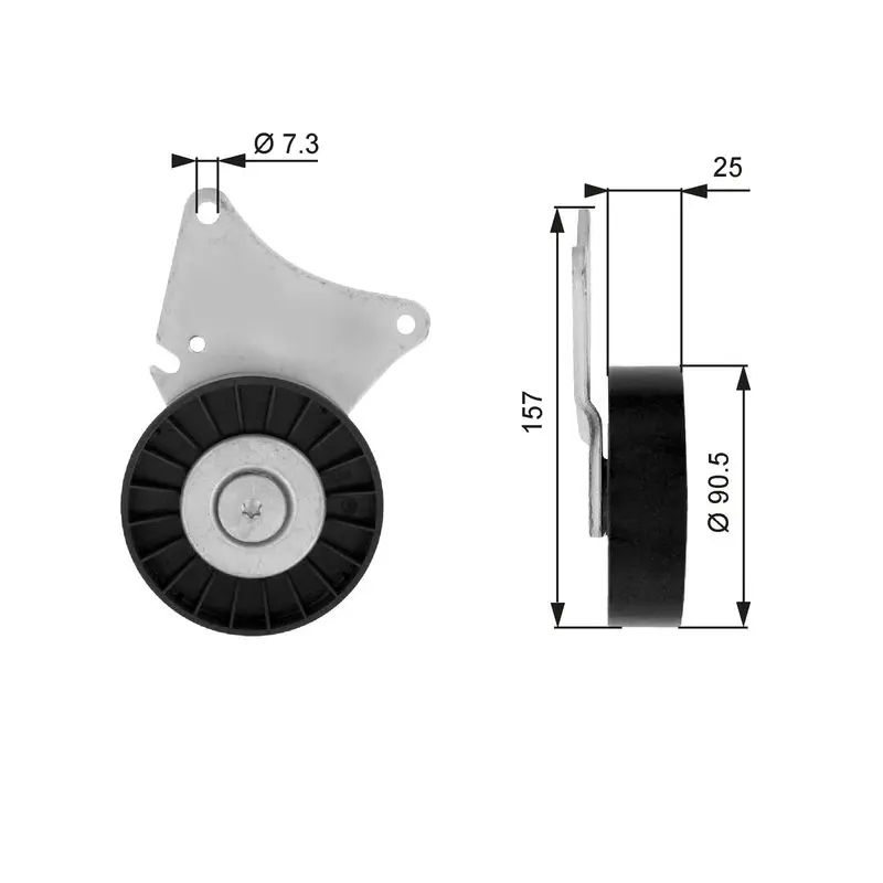 Handler.Part Deflection/guide pulley, v-ribbed belt Gates T36030 1