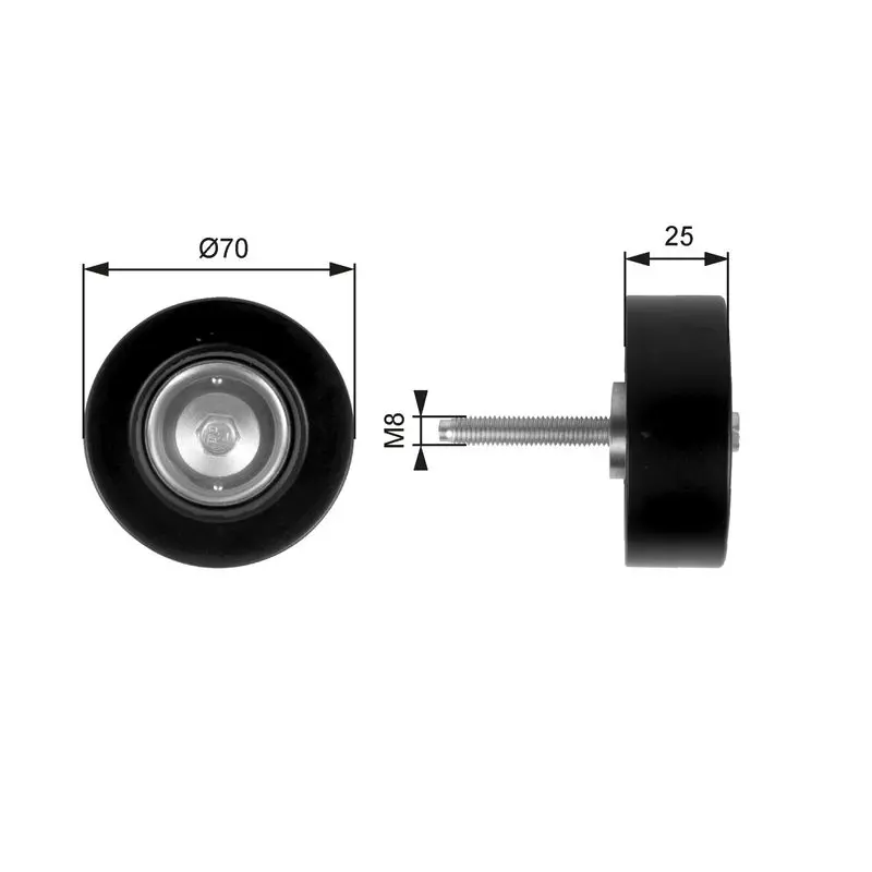 Handler.Part Deflection/guide pulley, v-ribbed belt Gates T36263 1