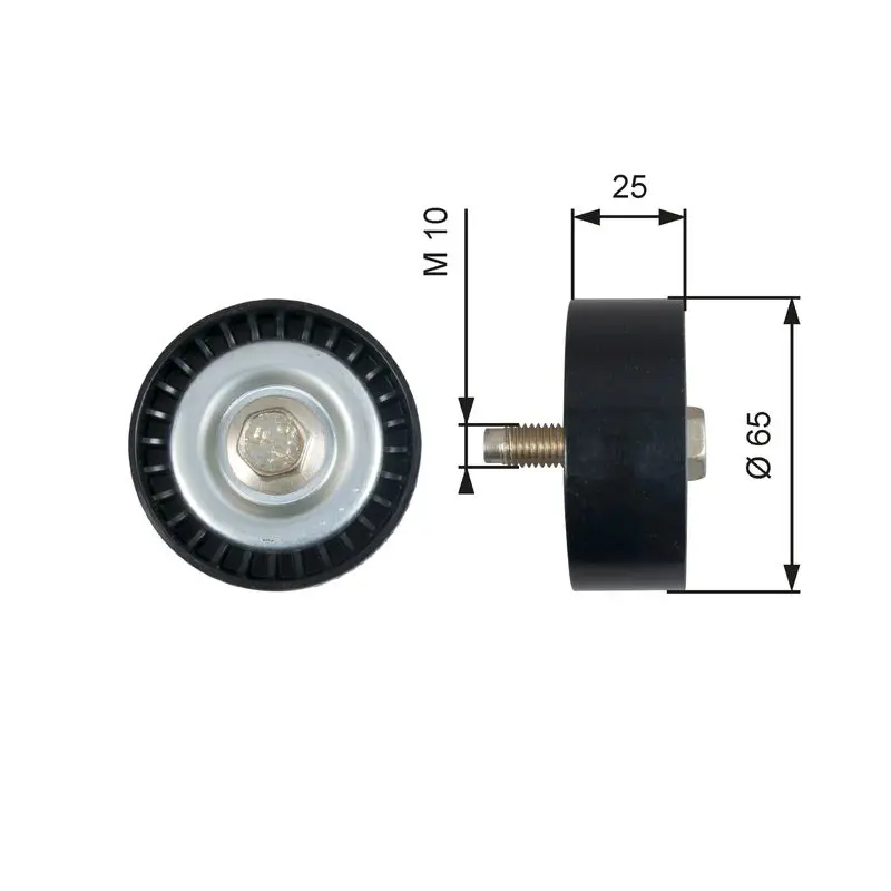 Handler.Part Deflection/guide pulley, v-ribbed belt Gates T36322 1