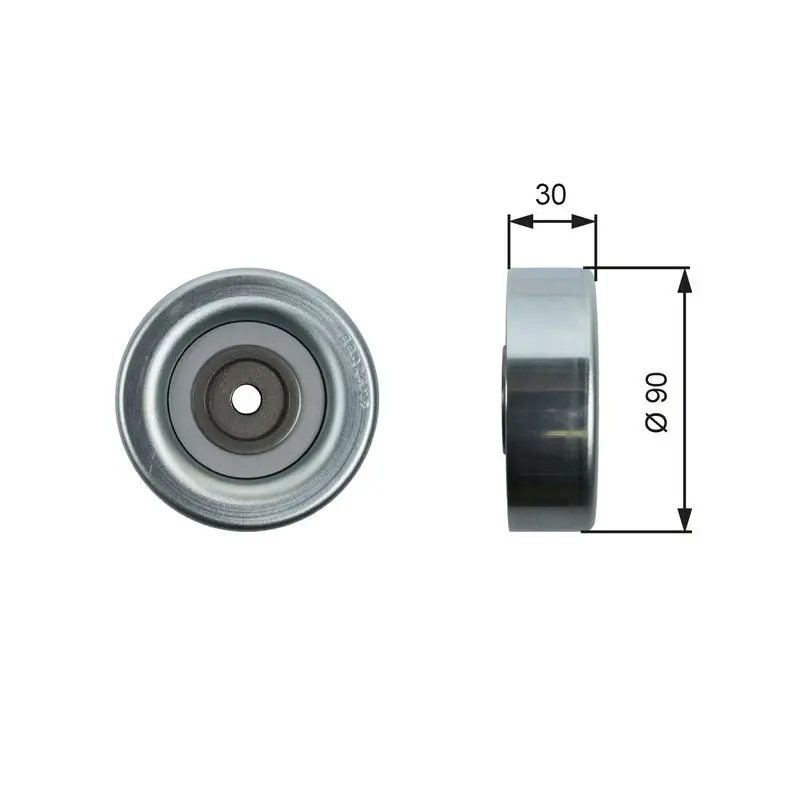 Handler.Part Deflection/guide pulley, v-ribbed belt Gates T36415 1