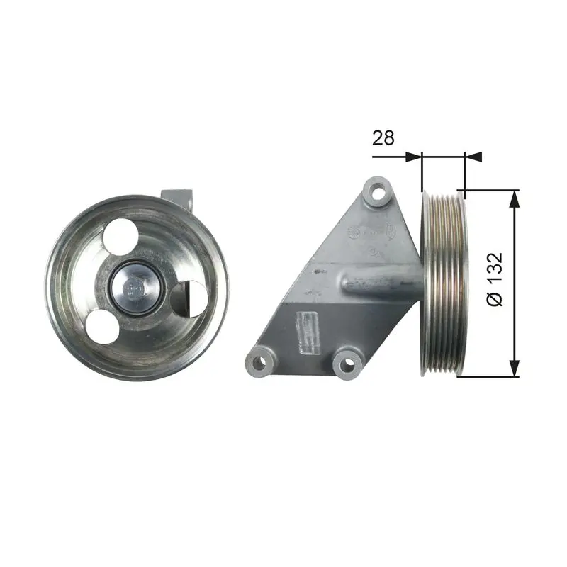 Handler.Part Deflection/guide pulley, v-ribbed belt Gates T36428 1