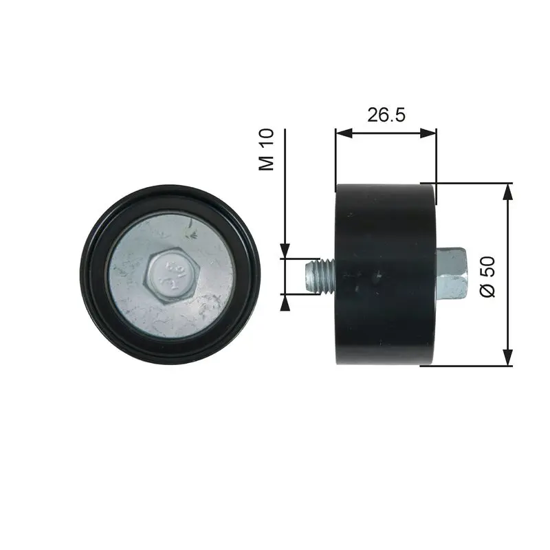 Handler.Part Deflection/guide pulley, v-ribbed belt Gates T36537 1