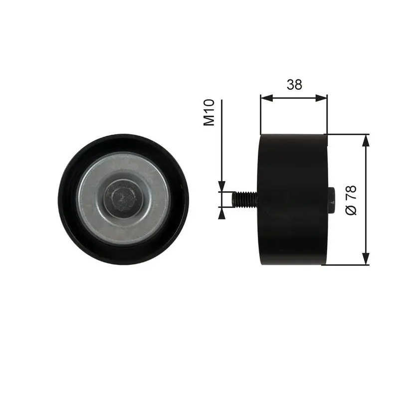 Handler.Part Deflection/guide pulley, v-ribbed belt Gates T36623 1