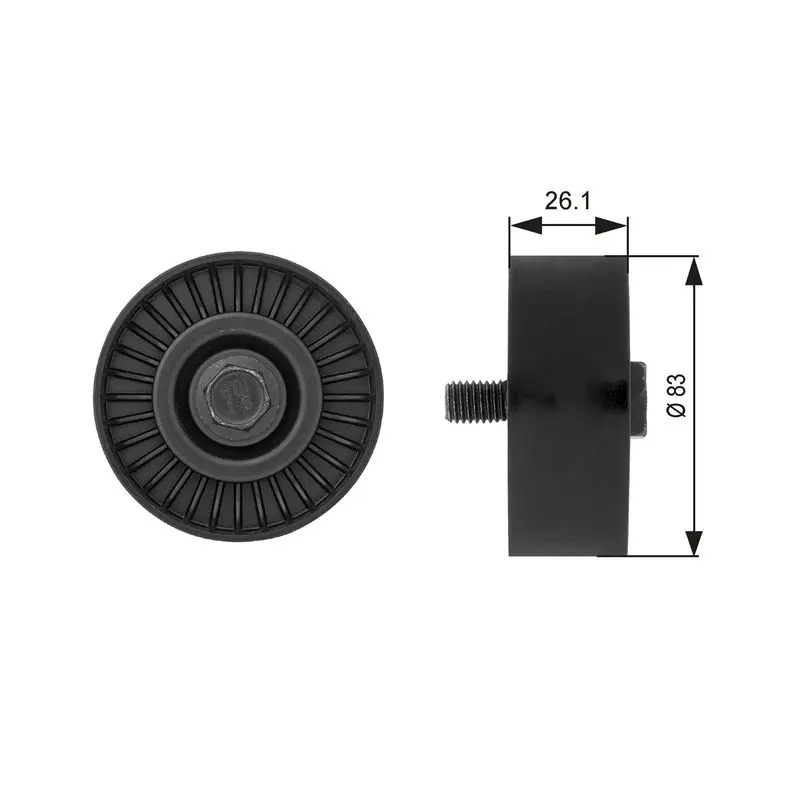 Handler.Part Deflection/guide pulley, v-ribbed belt Gates T38027 1