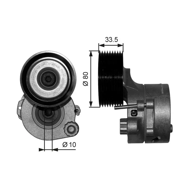 Handler.Part Belt tensioner, v-ribbed belt Gates T38561 1