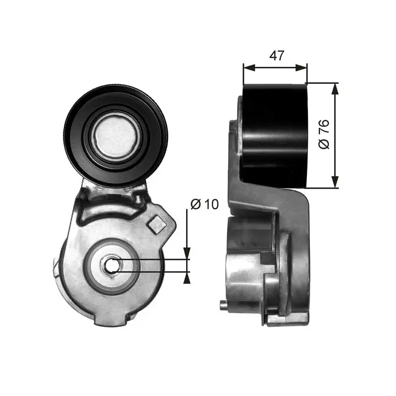 Handler.Part Belt tensioner, v-ribbed belt Gates T38566 1