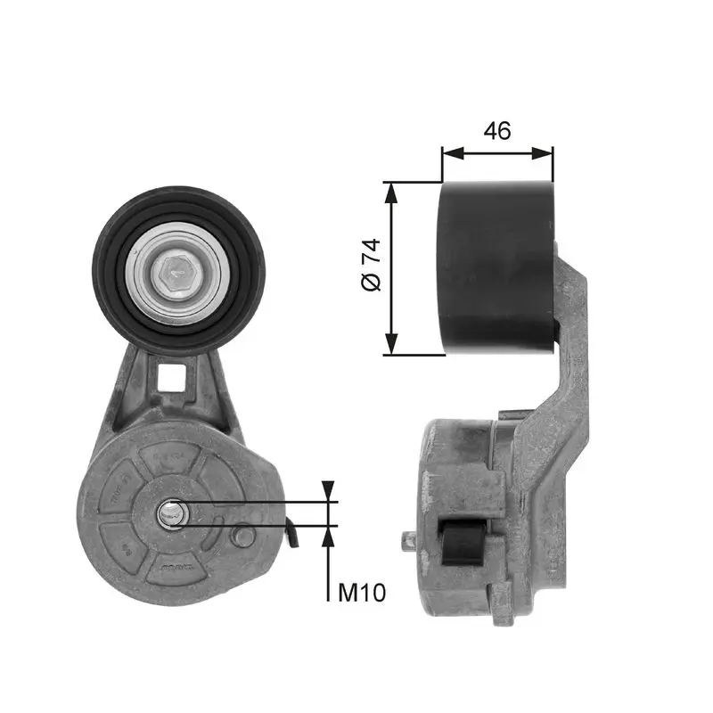 Handler.Part Belt tensioner, v-ribbed belt Gates T38602 1