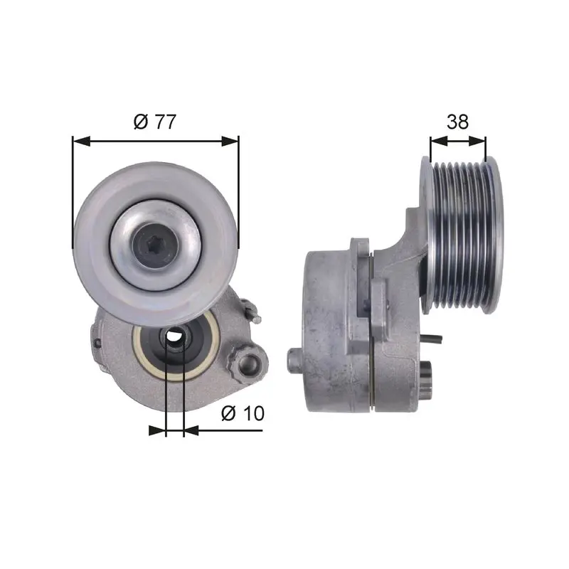 Handler.Part Belt tensioner, v-ribbed belt Gates T38663 1