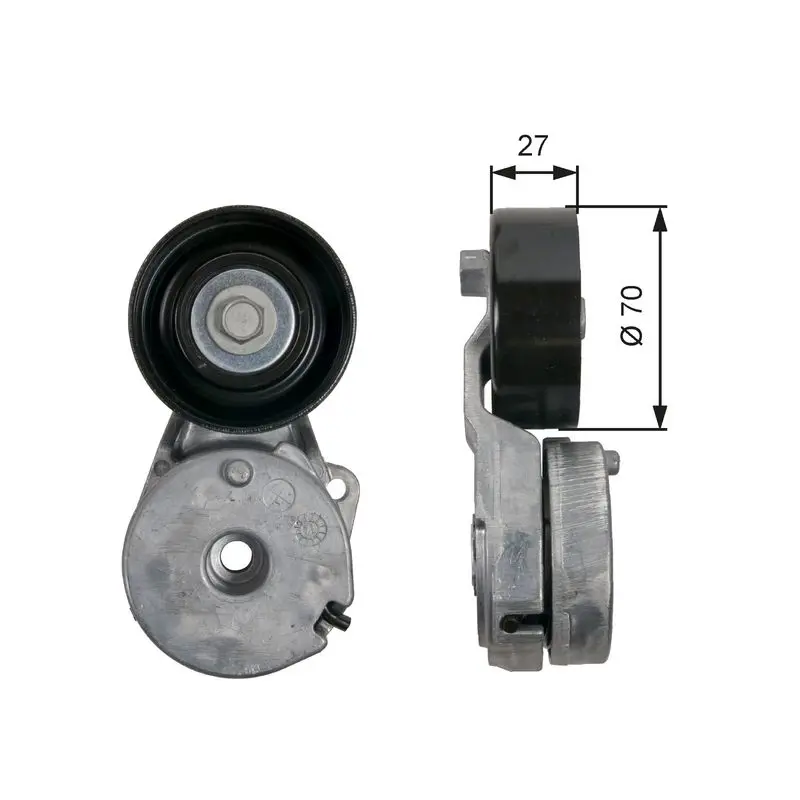 Handler.Part Tensioner pulley, v-ribbed belt Gates T39162 1