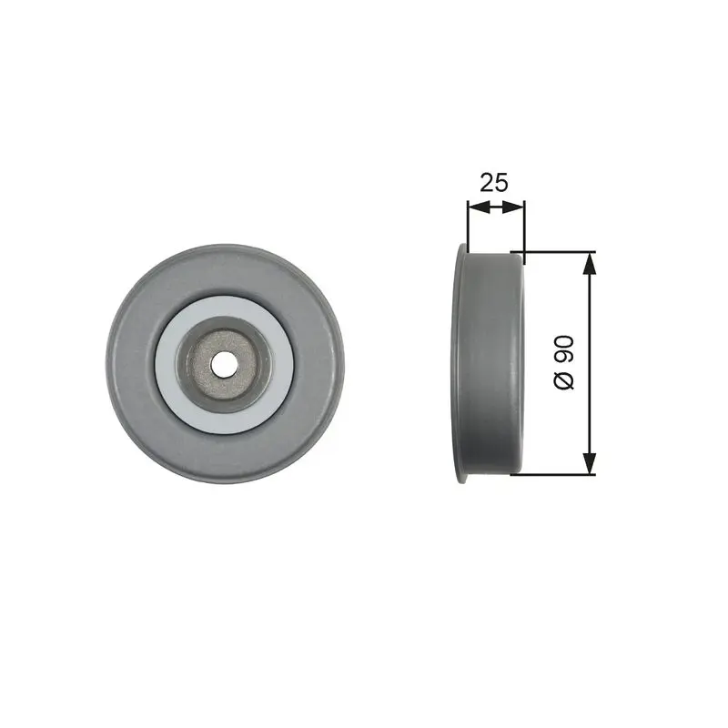 Handler.Part Tensioner pulley, v-ribbed belt Gates T39245 1