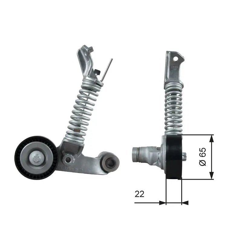 Handler.Part Tensioner pulley, v-ribbed belt Gates T39373 1