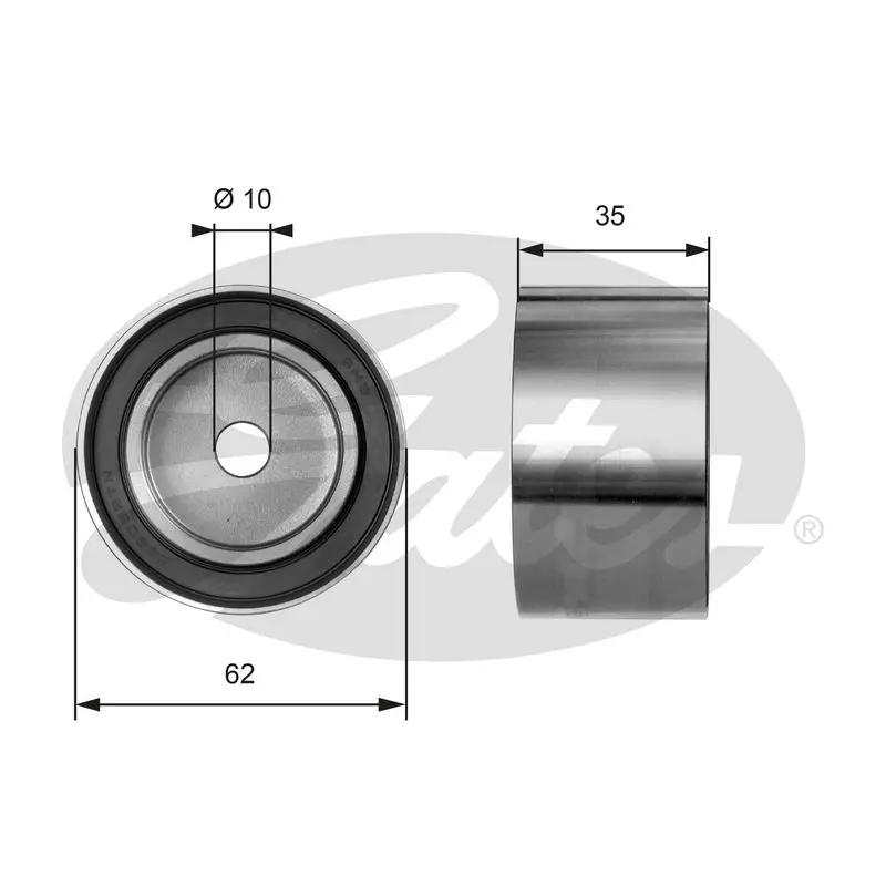 Handler.Part Deflection/guide pulley, timing belt Gates T41002 1