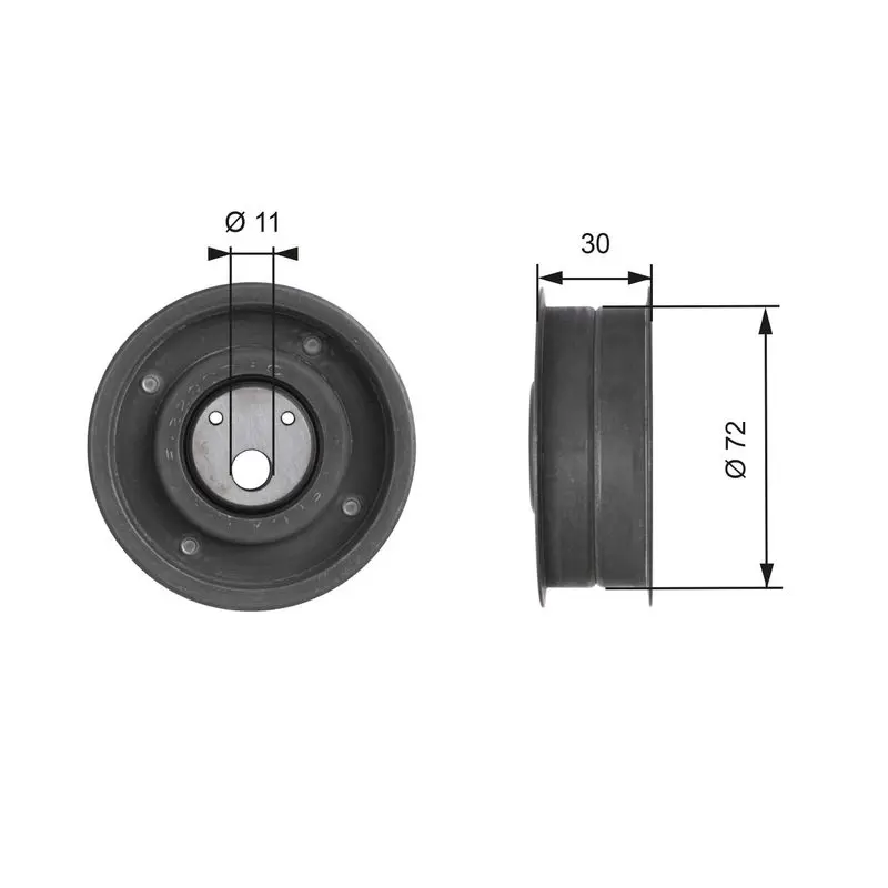 Handler.Part Tensioner pulley, timing belt Gates T41107 1