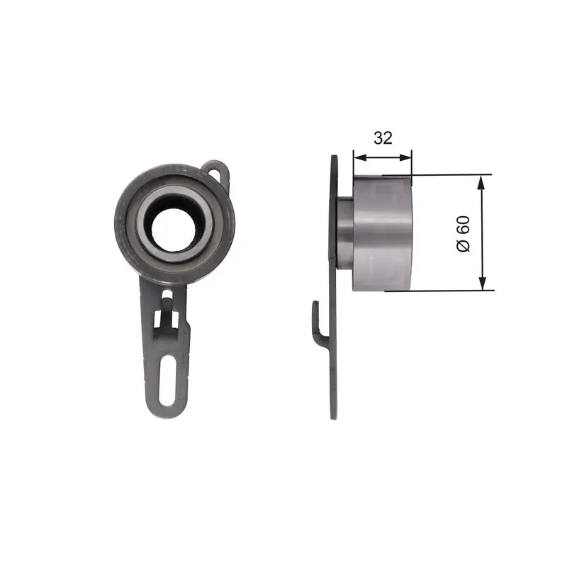 Handler.Part Tensioner pulley, timing belt Gates T41150 1