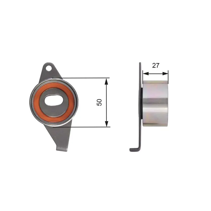 Handler.Part Tensioner pulley, timing belt Gates T41245 1