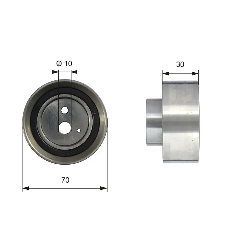 Handler.Part Tensioner pulley, timing belt Gates T41254 1