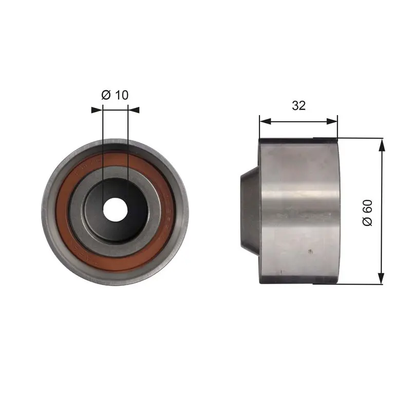 Handler.Part Deflection/guide pulley, timing belt Gates T42017 1