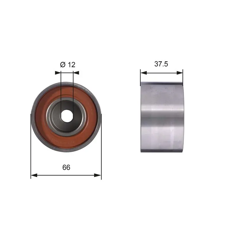 Handler.Part Deflection/guide pulley, timing belt Gates T42031 1