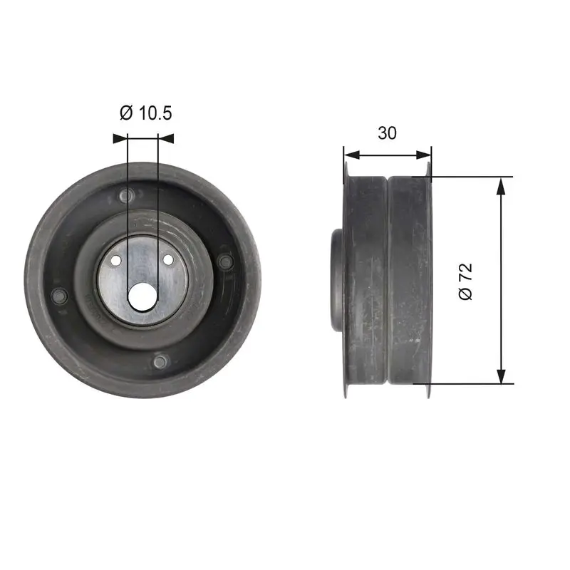 Handler.Part Tensioner pulley, timing belt Gates T41080 1