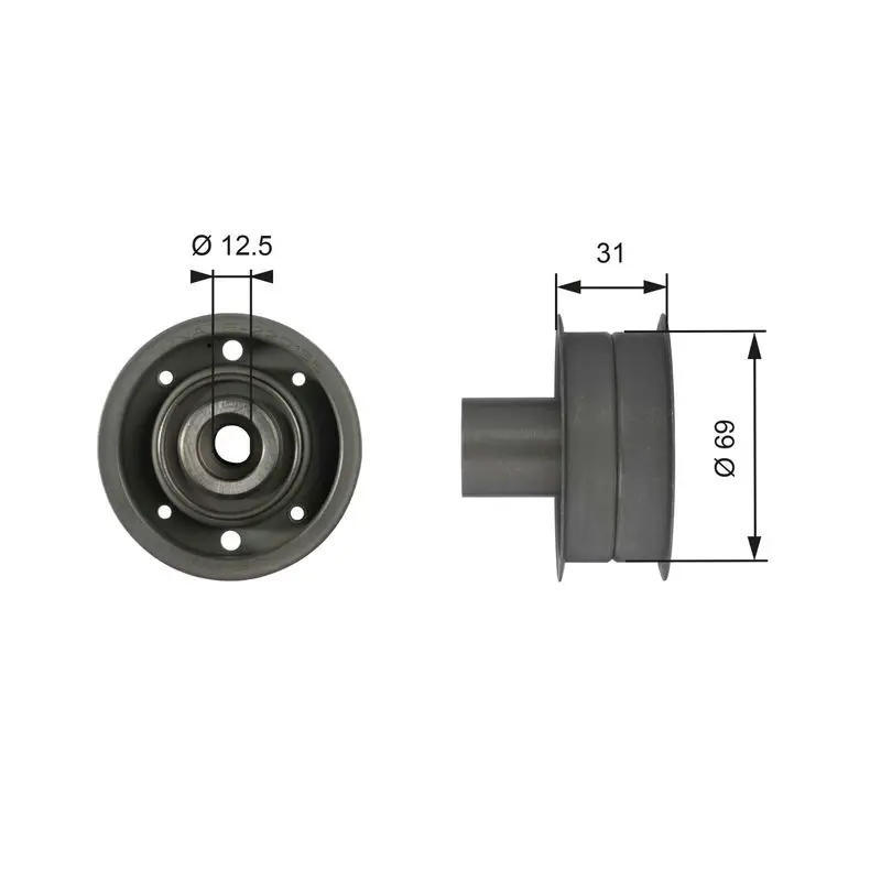 Handler.Part Deflection/guide pulley, timing belt Gates T42078 1