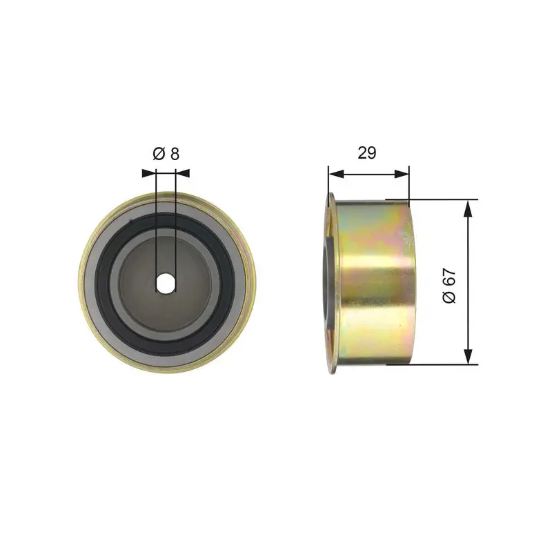 Handler.Part Deflection/guide pulley, timing belt Gates T42083 1