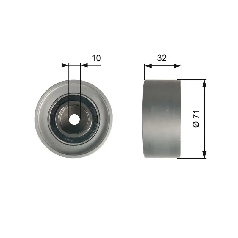 Handler.Part Deflection/guide pulley, timing belt Gates T42094 1