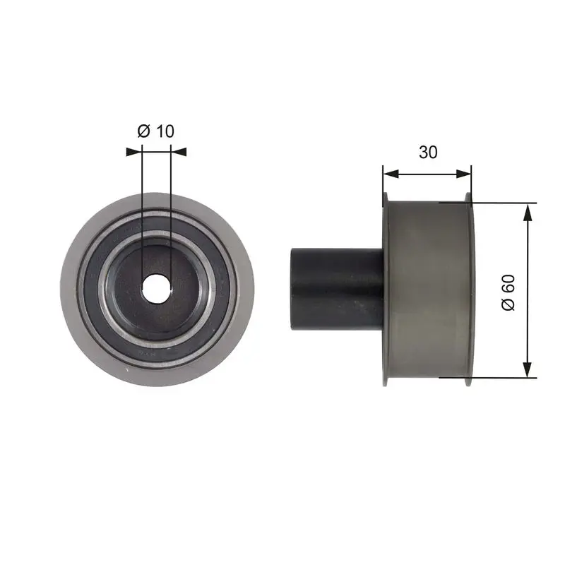 Handler.Part Deflection/guide pulley, timing belt Gates T42136 1