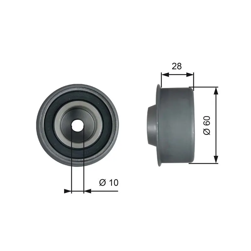 Handler.Part Deflection/guide pulley, timing belt Gates T42314 1