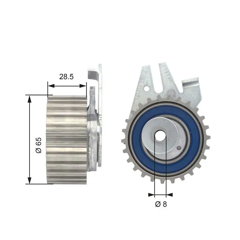 Handler.Part Tensioner pulley, timing belt Gates T43044 1