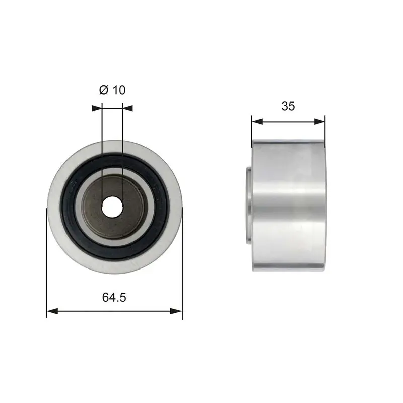 Handler.Part Deflection/guide pulley, timing belt Gates T42152 1