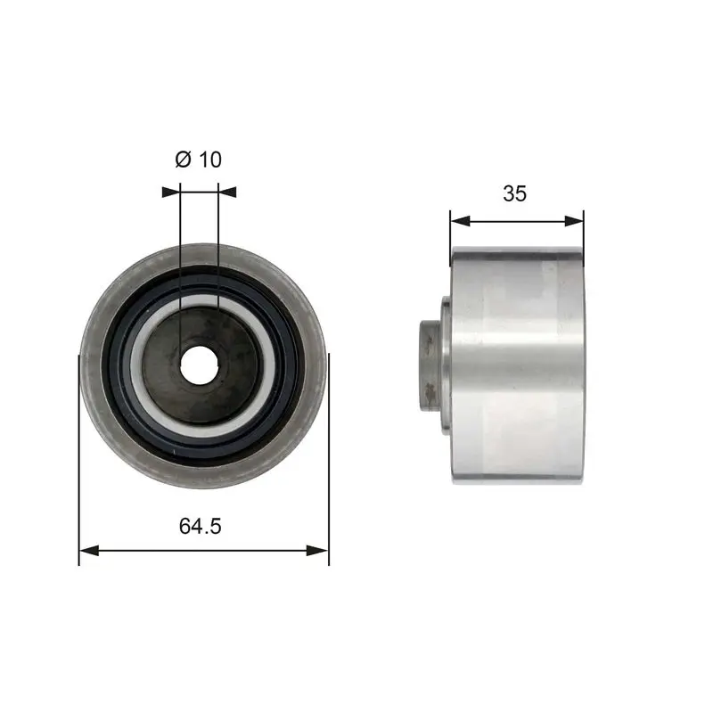 Handler.Part Deflection/guide pulley, timing belt Gates T42153 1