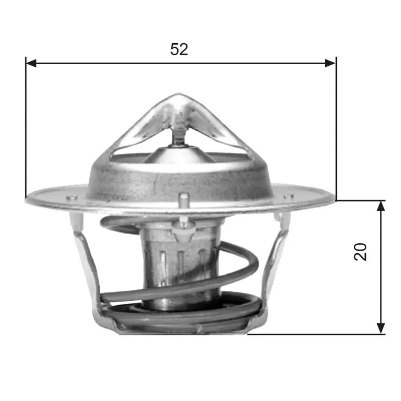 Handler.Part Thermostat, coolant Gates TH04182G1 1