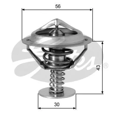 Handler.Part Thermostat, coolant Gates TH05382G1 1