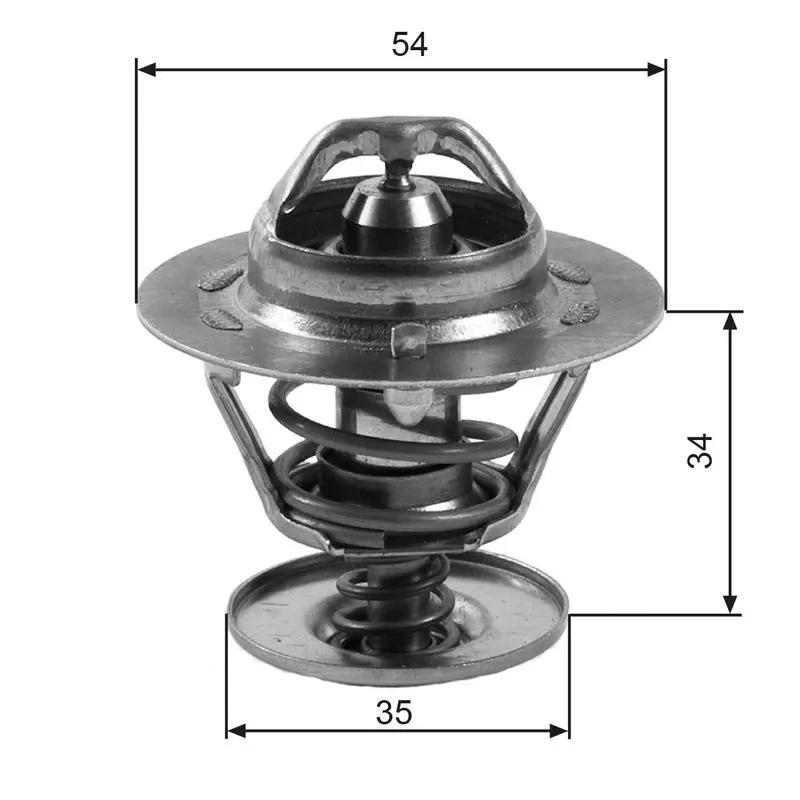 Handler.Part Thermostat, coolant Gates TH11383G1 1