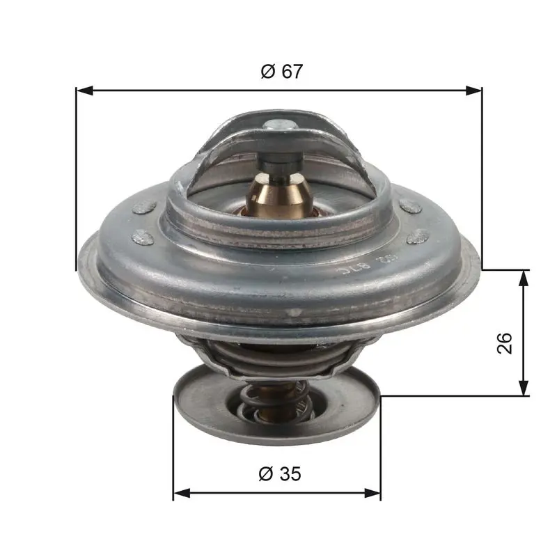 Handler.Part Thermostat, coolant Gates TH11687G1 1