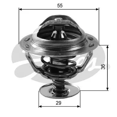 Handler.Part Thermostat, coolant Gates TH12283G2 1