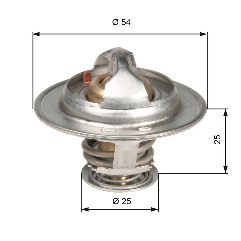 Handler.Part Thermostat, coolant Gates TH13076G1 1