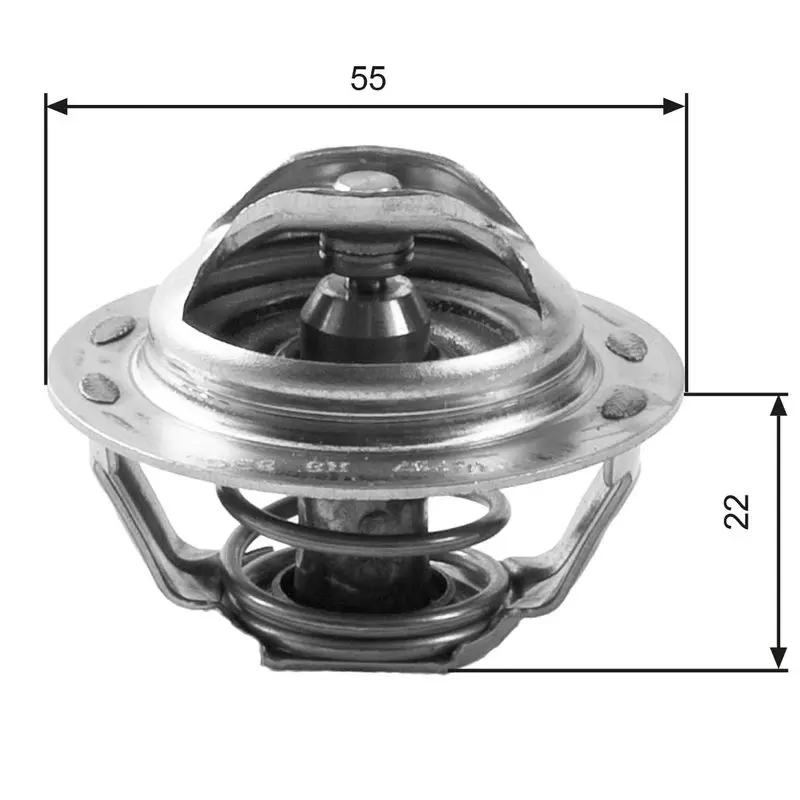 Handler.Part Thermostat, coolant Gates TH13783G1 1