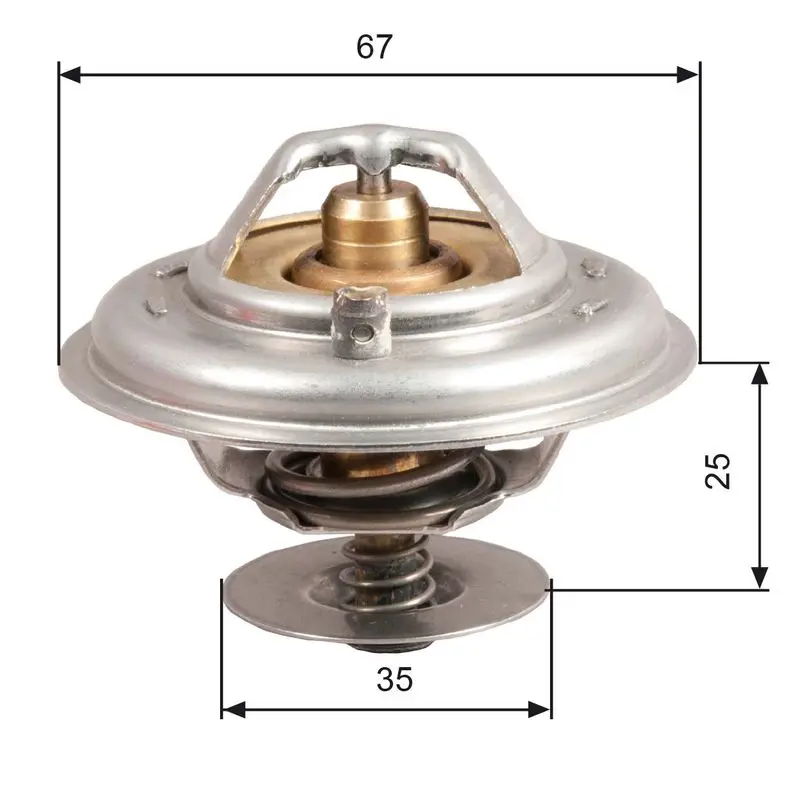 Handler.Part Thermostat, coolant Gates TH14387G1 1