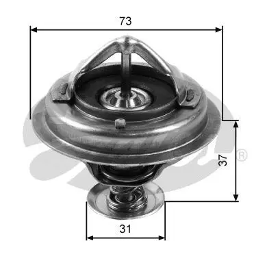 Handler.Part Thermostat, coolant Gates TH24588G1 1