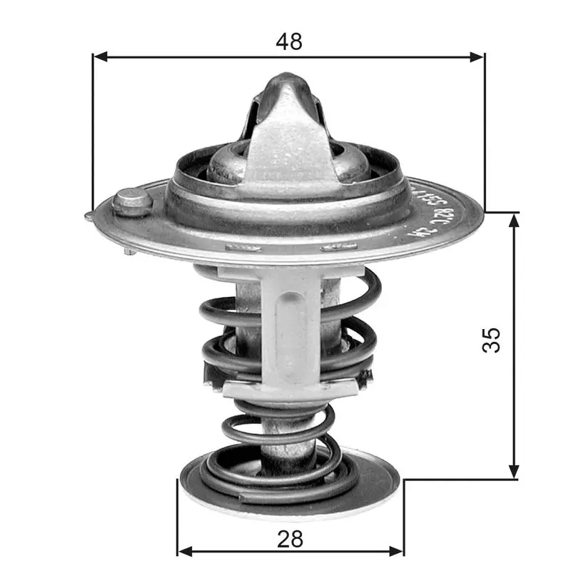 Handler.Part Thermostat, coolant Gates TH30082G1 1