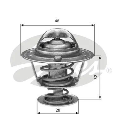 Handler.Part Thermostat, coolant Gates TH32576G1 1