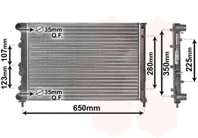 Handler.Part Radiator, engine cooling VAN WEZEL 01002078 1