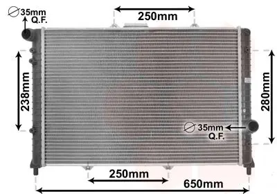 Handler.Part Radiator, engine cooling VAN WEZEL 01002091 1