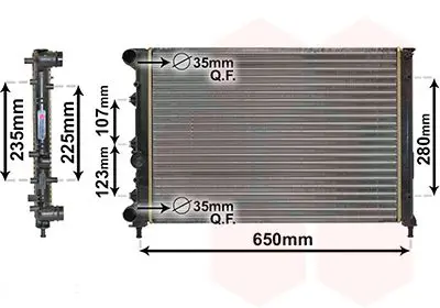 Handler.Part Radiator, engine cooling VAN WEZEL 01002144 1