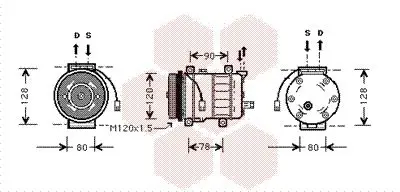 Handler.Part Compressor, air conditioning VAN WEZEL 0100K010 1