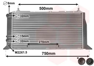 Handler.Part Radiator, engine cooling VAN WEZEL 03002026 1