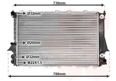 Handler.Part Radiator, engine cooling VAN WEZEL 03002082 1