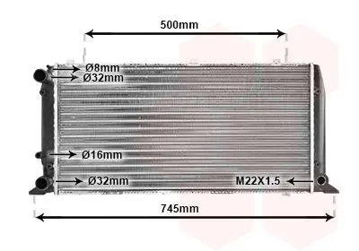 Handler.Part Radiator, engine cooling VAN WEZEL 03002098 1