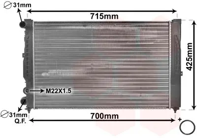 Handler.Part Radiator, engine cooling VAN WEZEL 03002105 1